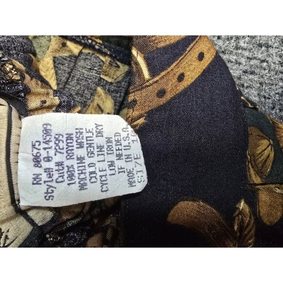 VTG Intriguing Threads Equestrian Themed Lined Maxi Skirt 90’s Women’s Size 10 - Picture 3 of 7